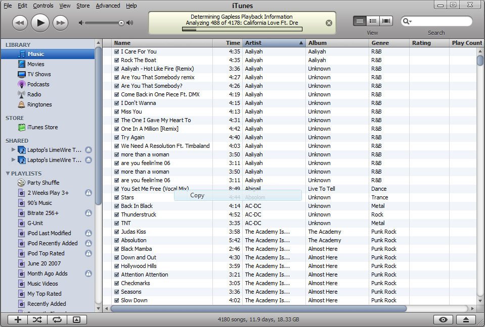 update itunes music library